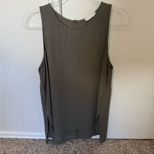 Lush Olive Green Sleeveless Blouse